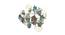 Multicoloured Folwer Wall Hanging Pattern (Grey) by Urban Ladder - Front View Design 1 - 729699