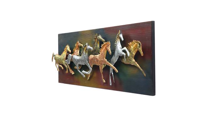 Esimple Running Horses Wall Art For Hallways (Multicoloured) by Urban Ladder - Front View Design 1 - 729704