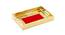 Red Velvet & Laser Cut Gift Tray (Red Gold) by Urban Ladder - Front View Design 1 - 729715