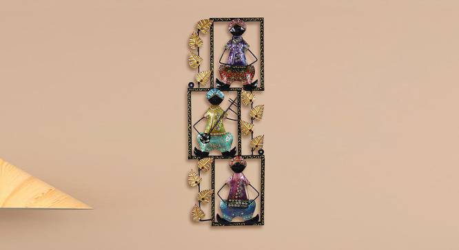Tribal Lady Musicians Wall Hanging (Brown) by Urban Ladder - Front View Design 1 - 729717