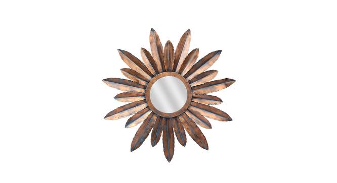Majestic Round Mirror With Golden Petals (Gold) by Urban Ladder - Front View Design 1 - 729735