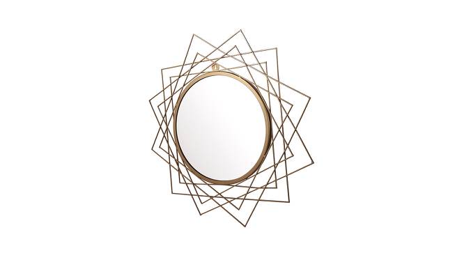 Gold-Toned Metallic Frame with Mirror (Gold) by Urban Ladder - Front View Design 1 - 729740