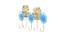 Elegant Key hanging Wall Decor (Blue & Golden) by Urban Ladder - Front View Design 1 - 729749