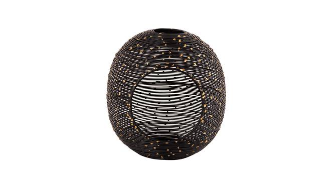 Black With Golden Touch Iron Wire Tea Light Holder (Black) by Urban Ladder - Front View Design 1 - 729764
