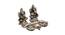 Metal Finish Laxmi Ganesh With 3 Diyas In Front (Silver) by Urban Ladder - Front View Design 1 - 729776