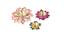 Set Of 3 Colorful Lotus Metal Diyas (Multi) by Urban Ladder - Front View Design 1 - 729780