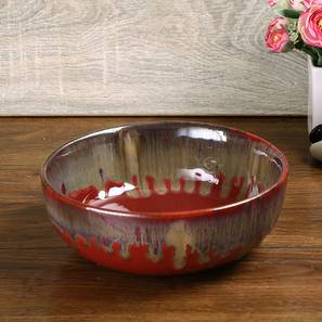 Ceramic Pots Design Fierce Red Ceramic Bowl (Red)