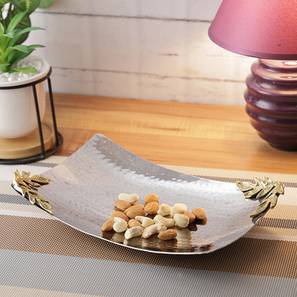 Trays Platters Design Tray with Artwork in Brass (Silver)