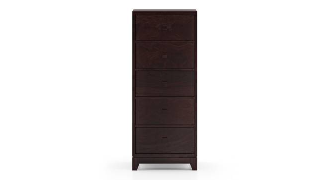 Magellan Tall Chest Of Five Drawers (Mahogany Finish) by Urban Ladder - Side View - 
