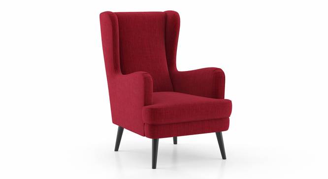 Genoa Wing Chair (Salsa Red) by Urban Ladder - Side View - 