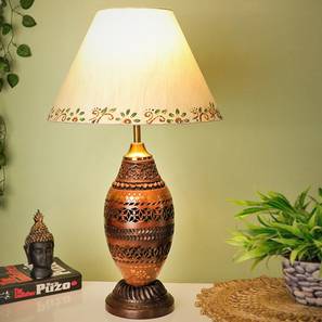 Bedside Lamp Design Andre Table Lamp with Solid Wood Base (Natural Wooden Brown)