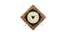 Jim Brown Solid Wood Abstract Wall Clock (Brown) by Urban Ladder - Design 1 Dimension - 732208