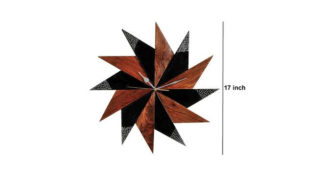 Liam Brown & Black Solid Wood  Wall Clock (Brown & Black) by Urban Ladder - Design 1 Dimension - 732225