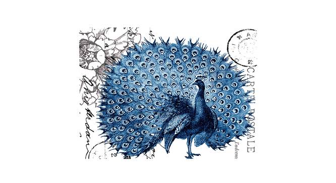 Ambbi Collections Traditional Peacock Pattern, White Color, Table Mat, Set of 06 (Blue) by Urban Ladder - Front View Design 1 - 732941