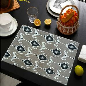 Table Mat Design Grey Abstract Cotton Table Mat