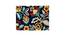 Ambbi Collections Ethnic Pattern, Black, Table Mat, Set of 06 (Multicolor) by Urban Ladder - Front View Design 1 - 732984