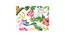 Ambbi Collections Floral Pattern, White-Green Color, Table Mat, Set of 06 (Multicolor) by Urban Ladder - Front View Design 1 - 732986