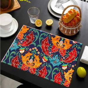 Table Mat Design Red Traditional Polyester Table Mat