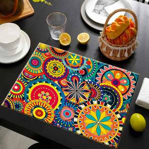 Table Mat Design Multicolor Traditional Polyester Table Mat