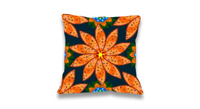 Ambbi Collections Cushion cover Abstract Pattern Orange Color, Set of 1, 16x16 Inch Cushion Cover (41 x 41 cm  (16" X 16") Cushion Size, Multicolor) by Urban Ladder - Front View Design 1 - 733053