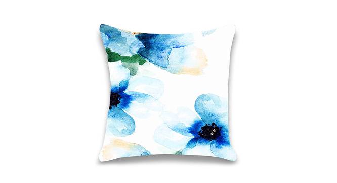 Ambbi Collections Cushion cover, Abstract Pattern, Blue Cushion Cover, Set of 1, 16x16 Inch Cushion Cover (Blue, 41 x 41 cm  (16" X 16") Cushion Size) by Urban Ladder - Front View Design 1 - 733059