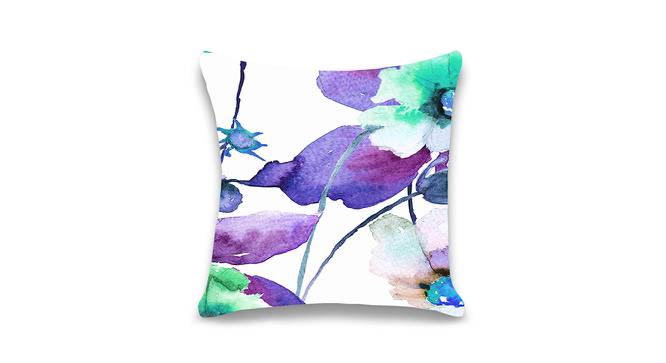 Ambbi Collections Cushion cover, Abstract Pattern, Satin Cushion Cover, Purple, Set of 1, 16x16 Inch Satin Cushion Cover (41 x 41 cm  (16" X 16") Cushion Size, Multicolor) by Urban Ladder - Front View Design 1 - 733060