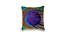 Ambbi Collections Cushion cover, Abstract Pattern, Peacock Cushion Cover, Set of 1, 16x16 Inch Satin Cushion Cover (41 x 41 cm  (16" X 16") Cushion Size, Multicolor) by Urban Ladder - Front View Design 1 - 733061