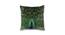 Ambbi Collections Cushion cover, Abstract Pattern, Peacock Green Color Cushion Cover, Set of 1, 16x16 Inch Satin Cushion Cover (Green, 41 x 41 cm  (16" X 16") Cushion Size) by Urban Ladder - Front View Design 1 - 733062