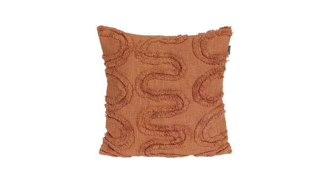 Ambbi Collections Cushion cover Cotton Cushion, Geometric Pattern, Cushion Cover, Set of 1, 16x16 Inch Cushion Cover (Brown, 41 x 41 cm  (16" X 16") Cushion Size) by Urban Ladder - Front View Design 1 - 733103