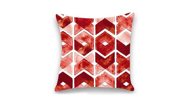 Ambbi Collections Cushion cover, Abstract Pattern, Red Cushion Cover, Set of 1, 16x16 Inch Cushion Cover (Red, 41 x 41 cm  (16" X 16") Cushion Size) by Urban Ladder - Front View Design 1 - 733108