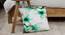 Ambbi Collections Cushion cover, Abstract Pattern, Satin Cushion Cover, Green, Set of 1, 16x16 Inch Satin Cushion Cover (Green, 41 x 41 cm  (16" X 16") Cushion Size) by Urban Ladder - Design 1 Side View - 733118
