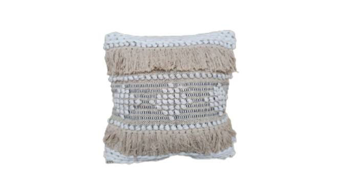 Ambbi Collections Cushion cover Ethnic Pattern Natural Set of 1, 16x16 Inch Cushion Cover (41 x 41 cm  (16" X 16") Cushion Size, Natural) by Urban Ladder - Front View Design 1 - 733148
