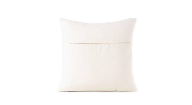 Ambbi Collections Cushion cover Ethnic Pattern White Color, Tufted Cushion Cover, Set of 1, 16x16 Inch Cotton Cushion Cover (White, 41 x 41 cm  (16" X 16") Cushion Size) by Urban Ladder - Design 1 Side View - 733166