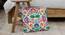 Ambbi Collections Cushion cover, Abstract Pattern, Floral White Cushion Cover, Set of 1, 16x16 Inch Satin Cushion Cover (41 x 41 cm  (16" X 16") Cushion Size, Multicolor) by Urban Ladder - Design 1 Side View - 733168