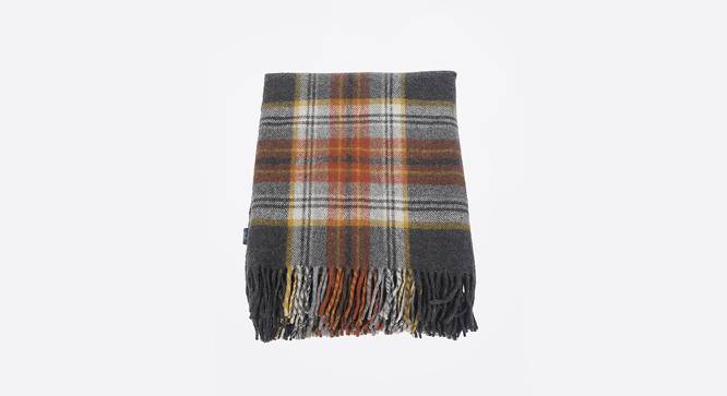 Ambbi Collections Geometric Pattern Wool Throw, Brown Color 130x170 cm (Multicolor) by Urban Ladder - Design 1 Side View - 733223