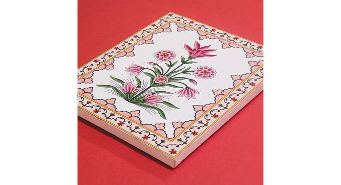 Ambbi Collections Floral Pattern,Pink Color,12 x 18 inch, Canvas Wall Art (Pink) by Urban Ladder - Design 1 Side View - 733237