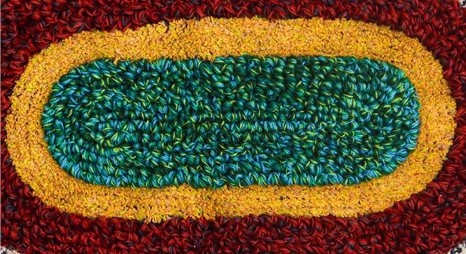 Ambbi Collections Abstract Pattern, Maroon Color, Set of 1, 16 x 24 inch Doormat (Medium Size, Multicolor) by Urban Ladder - Design 1 Side View - 733250