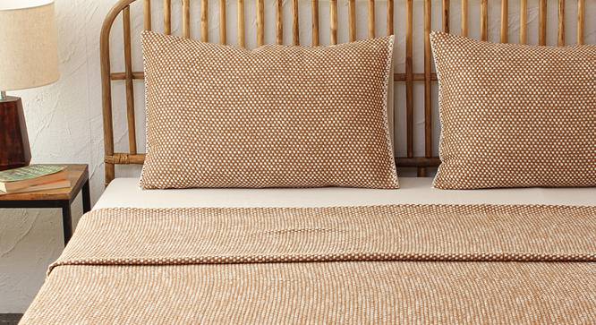 Vindhya Cotton Bedcover Brown (Brown, Double Size) by Urban Ladder - Front View Design 1 - 733661