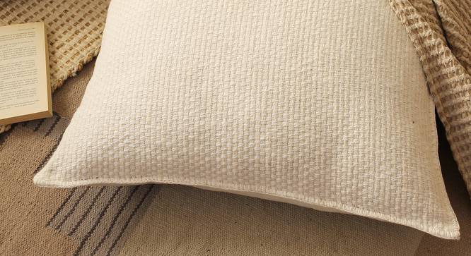Color Block Cotton-Satin Cushion Cover Multi (Beige) by Urban Ladder - Front View Design 1 - 733664
