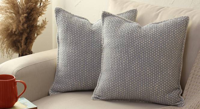 Vindhya Cotton Cushion Cover Light Blue-CC2VDYNTRMEDS23 (Blue) by Urban Ladder - Front View Design 1 - 733668
