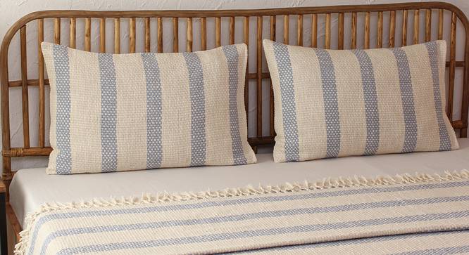Shivalik Cotton Bedcover Light Blue (Blue, Double Size) by Urban Ladder - Design 1 Side View - 733670