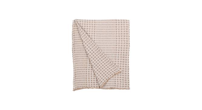 Karakoram Cotton Throw Natural - Beige (Beige) by Urban Ladder - Design 1 Side View - 733752