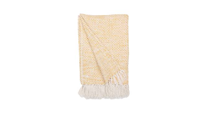 Nallamala Cotton Throw Yellow (Yellow) by Urban Ladder - Design 1 Side View - 733777