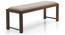 Oribi Upholstered Dining Bench (Teak Finish, Wheat Brown) by Urban Ladder - Side View - 