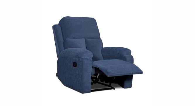 Joji 1 Seater Manual Recliner - Blue (Blue, One Seater) by Urban Ladder - Front View Design 1 - 733927