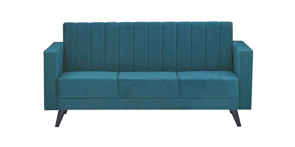 Swindon Tufted Back Fabric Sofa - Green (Green, None Custom Set - Sofas, 3-1-1 Set Standard Set - Sofas, Fabric Sofa Material, Regular Sofa Size, Regular Sofa Type) by Urban Ladder - - 