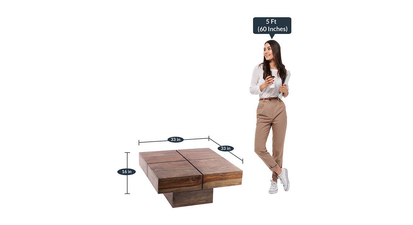 Arnel coffee table teak finish 6