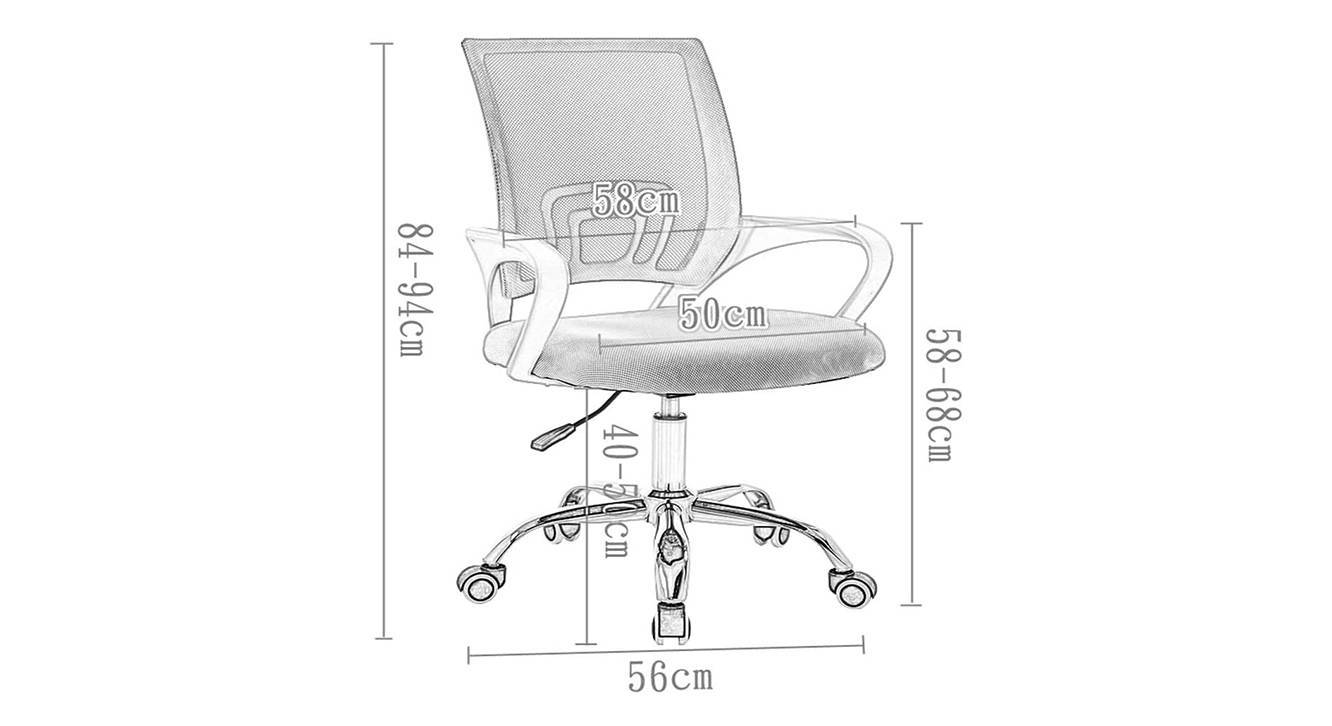 Cayle Study Chair in Red Colour Urban Ladder