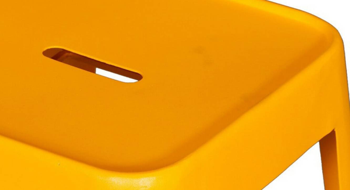 Eloise Metal Bar Stool in Yellow Urban Ladder