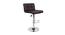 Cadbury Handrest Swivel Leatherette Bar Stool in Black Colour-black (Brown Finish) by Urban Ladder - - 